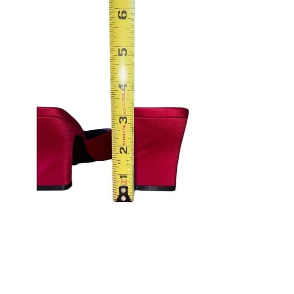 Worthington Red Fabric Square Toe Heels Womens Size 10 NEW - Picture 7 of 11